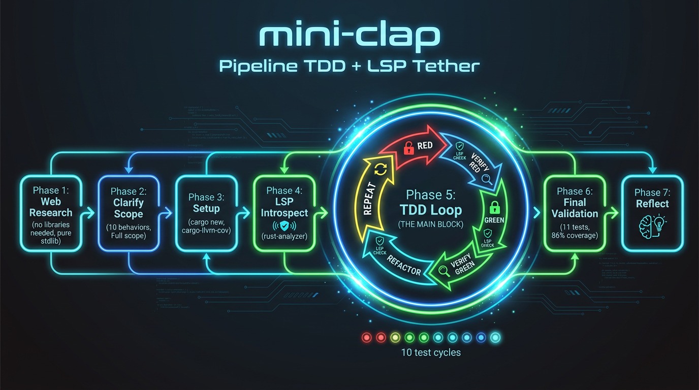 Pipeline TDD + LSP Tether